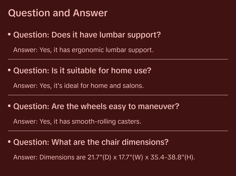 BarberPub Comfy Nail Art Chair with Lumbar Support Adjustable Home Office Chairs with 360° Swivel Wheels 3567 Pink Grey Velvet Fabric Ergonomic Design for Manicurists & Clients