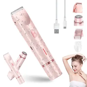 LZDJTQ Rechargeable Electric Shaver for Women with LED Display 2-in-1 Electric Razor for Womens Legs Face Rechargeable Razor Body Hair Trimmer Wet & Dry Use