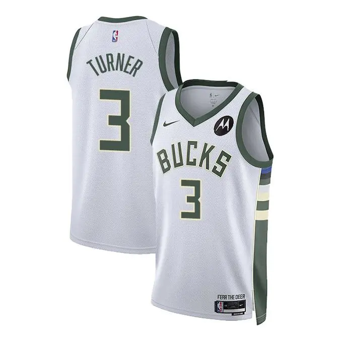 Nike 2022 Association Edition Myles Turner Milwaukee Bucks Swingman Jersey