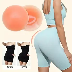 2pcs Self-Adhesive Silicone Butt Lifter Pads - Non-Textile, Hand Washable, Nude & Black Bum Enhancer Inserts - Ideal for Yoga, Fitness & Skiing, Solid Color Bra Accessories, Body Cheating Tool