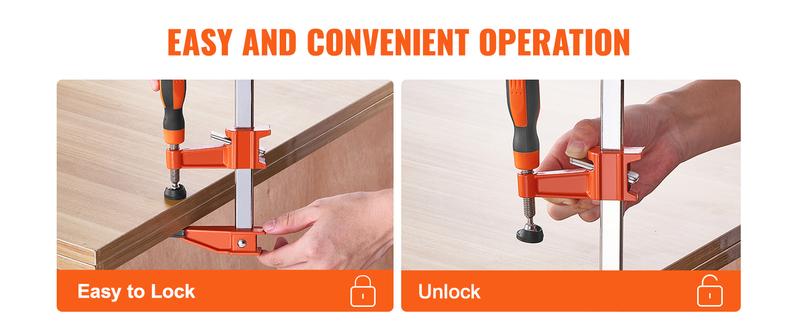 VEVOR Bar Clamps for Woodworking, TikTokShopBlackFriday, 2-Pack 36" Clamp/Spreader, Quick-Change F Clamp with 600 lbs Load Limit, 2.5" Throat Depth, Cast Iron and Carbon Steel, Wood Clamps for Woodworking Metal Working