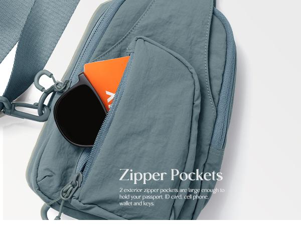 ODODOS Daily Sling Bag with Adjustable Straps Crossbody Chest Bag Lightweight Small Backpack for Casual Traveling Hiking