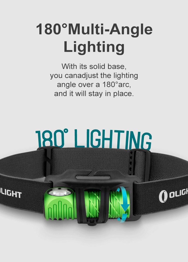 OLIGHT Perun 2 Mini 1100 Lumens Rechargeable Headlamp, Right Angle Flashlight with Headband for Camping, Running, Outdoor