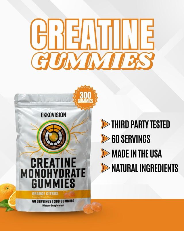 Ekko Creatine Gummies | 300 Gummies | 60 Servings | Third Party Tested