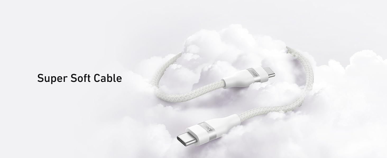 Anker Nano USB-C Cable, 240W Multi-Color Flexible Braided Cord, For iPhone 16 Series, MacBook Pro, iPad Pro, Galaxy S24, and More