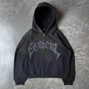 New American Style Vintage Zipper Sweater Gothic Letter XINGX Printed Hoodie Trendy Men's Casual Jacket Menswear Sweatshirts