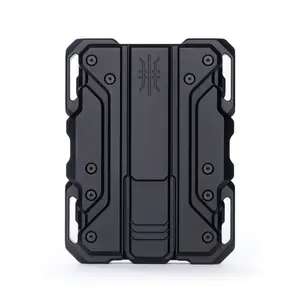 Ronin X1 Tactical Wallet for Men - Minimalist Card Holder with Quick Eject System - Aerospace-Grade Machined Aluminum - Stealth Black
