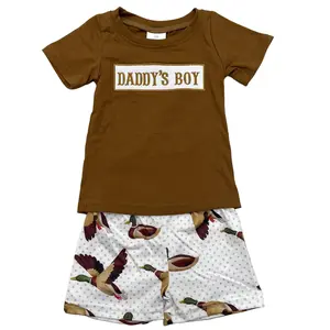 Daddy's Boy Outfit Fathers Day Clothing Summer Shorts Set