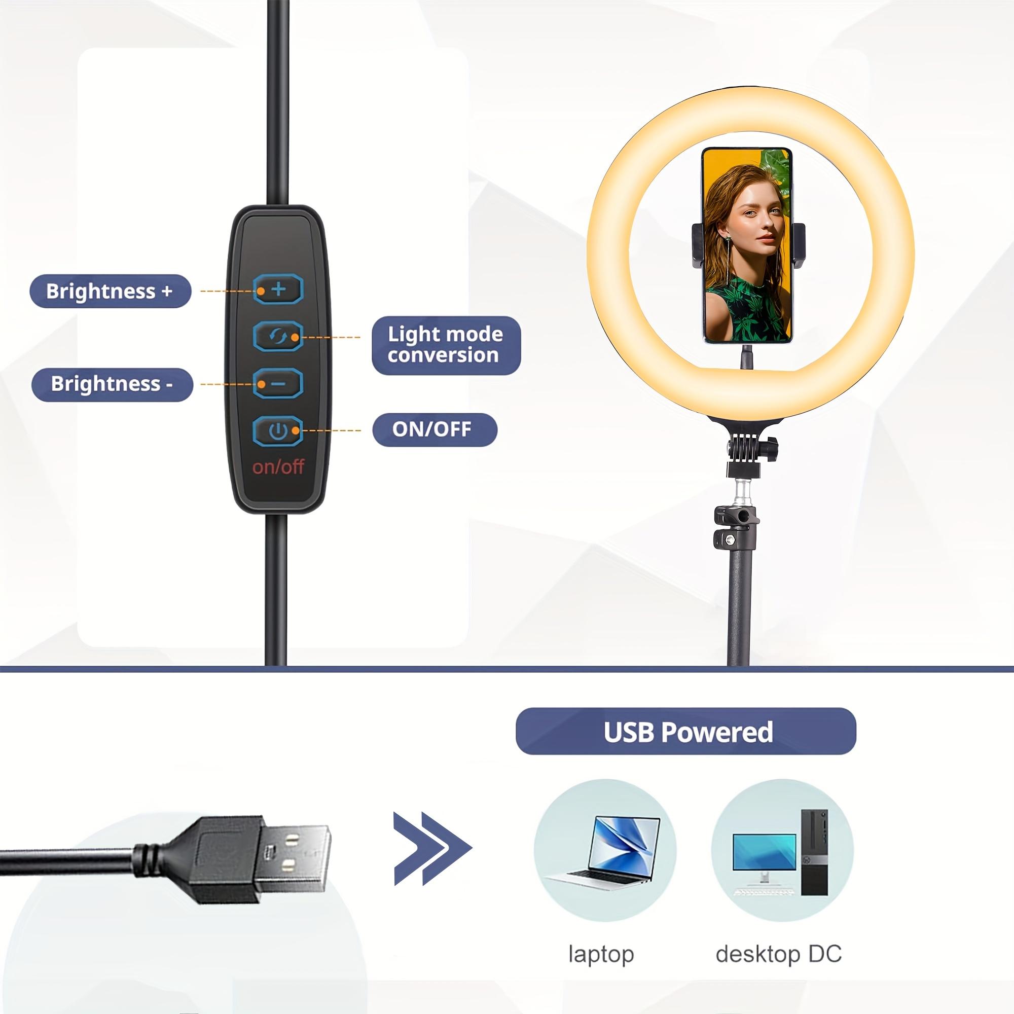 Adjustable 43" Tripod - 10" video lighting, Full Coverage - Suitable For Photography, Makeup, Group Selfies, Meetings, Live Streaming LED Light, With Flexible Phone Holder And Expandable Phone Stand, Suitable For Selfies And Video Recording#valentines day