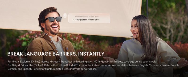 Rokid AI Glasses Style, 12 MP & 4K Camera, Photo & Video, AI Assistant Powered by ChatGPT-5, 24h Standby, 89 Language Translation, Dual Hi-Fi Speakers, Lightweight (38.5g), Supports Prescription up to ±15.00D, Perfect for Daily Wear & Virtual Assistance