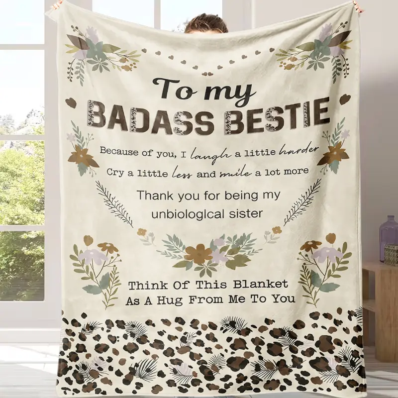 Countdown Sale! Soft Flannel High-Definition Printed Blanket - Modern Decor, Versatile Settings Essential, Ideal Gift for Friends, Comfortable for All 4 Seasons, Suitable for Sofa & Office Use