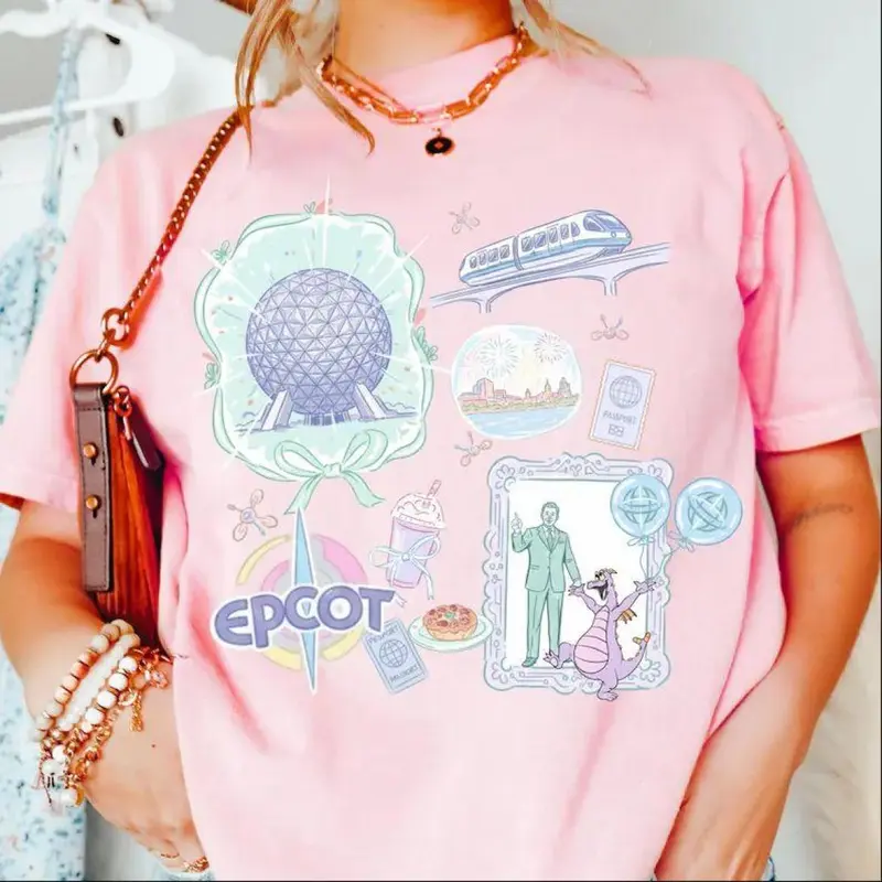 Comfort Colors/Gildan Vintage Epcot Shirt, Epcot World Tour T-Shirt, Walt Pigment Tee, Family Trip [Adult - Youth - Toddler]