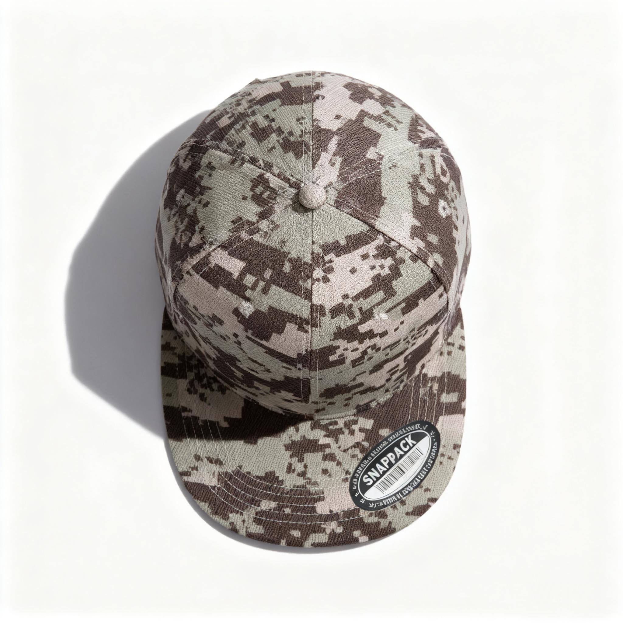 casual Camo Pattern Flat Bill Baseball Hat with Adjustable Strap for Custom Fit Trendy Plain Design Durable for Daily & Outdoor Wear trucker hat