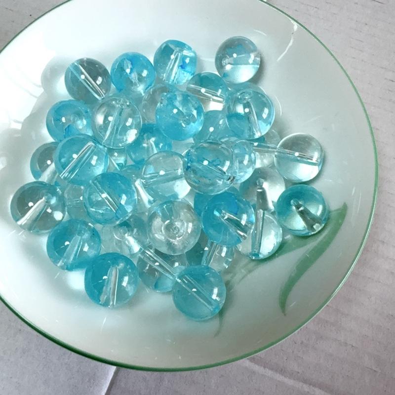 【A001 】DIY 14mm 40pcs Glass Beads Regular Crystal Beads Natural Semi-finished Versatile Bracelet Necklace Making Beads Making