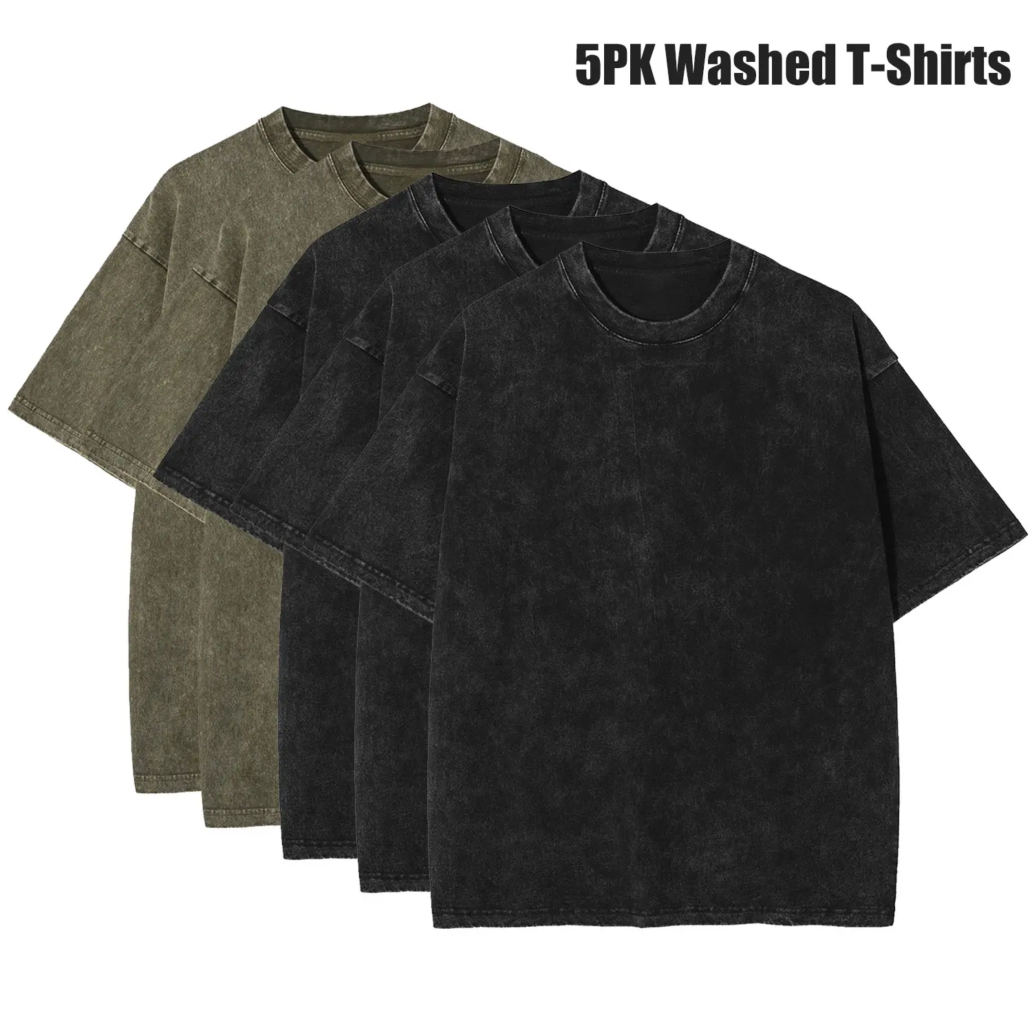 3 Black+ 2 Army Green