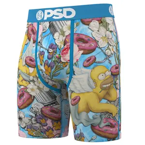 PSD Men's The Simpsons Boxer Briefs - Standard Length 7 Inch Inseam, Soft and Breathable Poly Blend Fabric