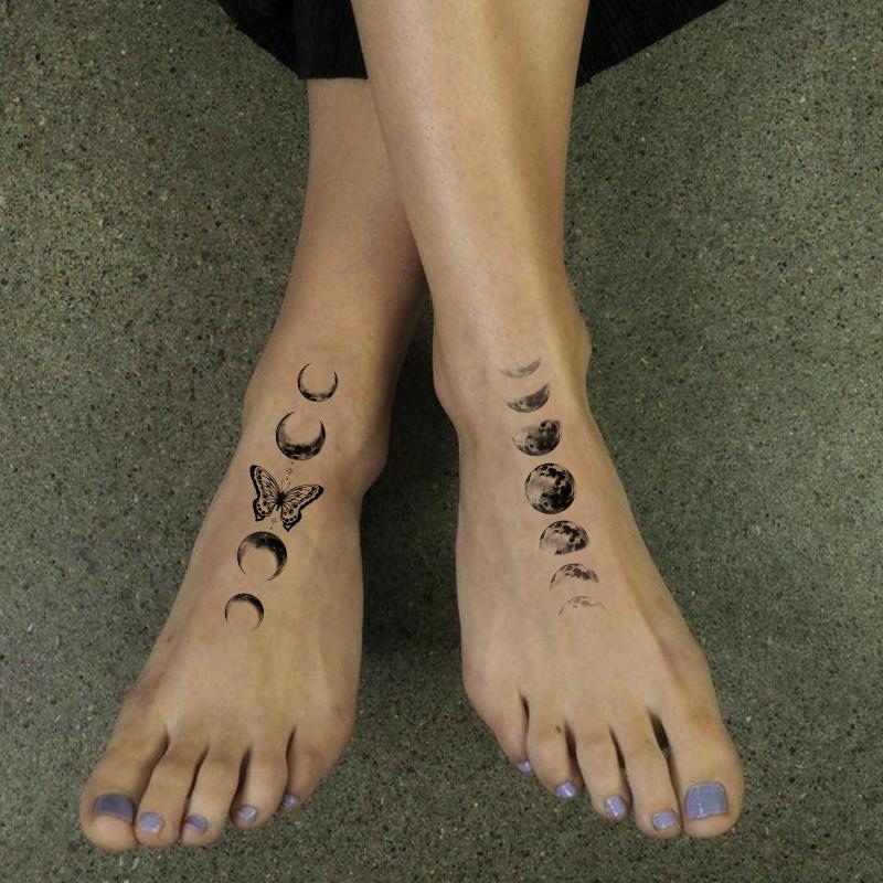 34 Sheets Waterproof Temporary Tattoos Stickers,Long Lasting Forearm Designs Animals & Flower,Wolf, Tiger,Lion,Owl,SkeletonSkull,Etc