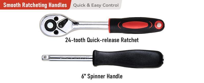 46/53 pcs Car Repair Tool Kit, Household Machinery Tools Set,Standard Socket Wrench, 1/2 * 1/4 "3/8" Drive Depth,Ratchet Screwdriver Compatible with Car Repair & Bicycle Repair, Hardware Toolbox,Auto Household, Christmas Gift for Dad,Black/Green 46/53 pcs Car Repair Tool Kit, Household Machinery Tools Set,Standard Socket Wrench, 1/2 * 1/4 "3/8" Drive Depth,Ratchet Screwdriver Compatible with Car Repair & Bicycle Repair, Hardware Toolbox,Auto Household, Christmas Gift for Dad,Black/Green