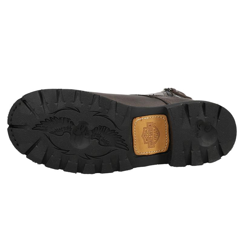 Harley-Davidson Womens Pearson 7 Inch Motorcycle Casual Boots Mid Calf Low Heel 1-2" - Grey