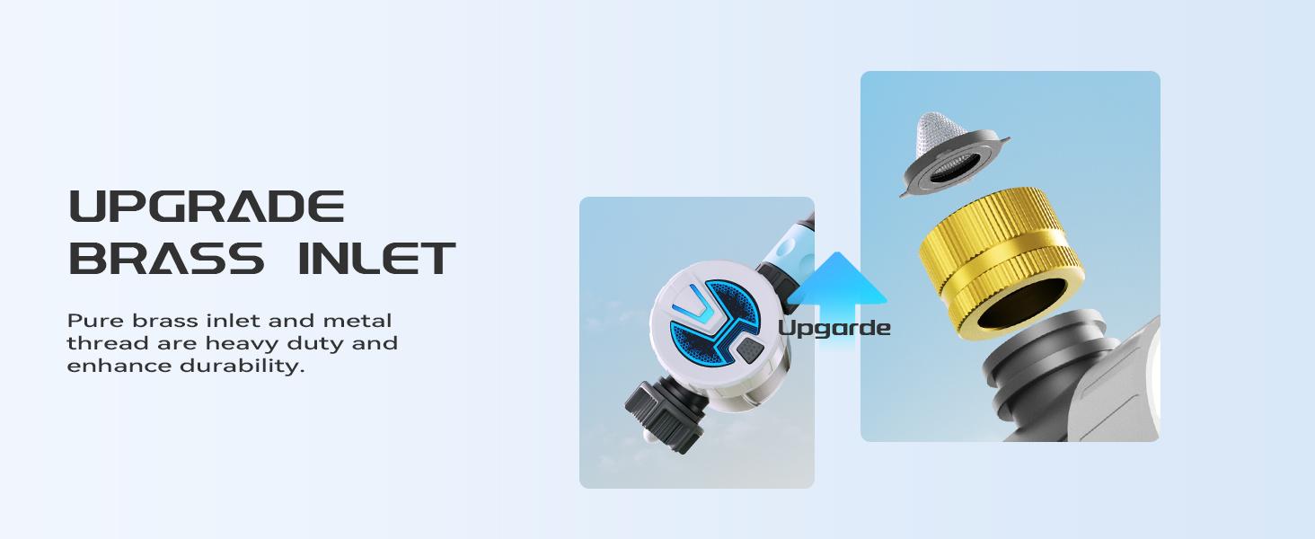 RainPoint WiFi Water Timer V2 2025 Release Brass Inlet Smart Hose Faucet Timer Automatic Irrigation System Controller with APP Control via 2.4Ghz WiFi and Bluetooth