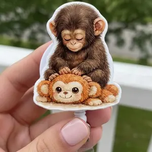 Punch Monkey Badge Reel  Cute Monkey Nurse ID Holder, Funny Retractable Badge Clip for Nurses, Teachers & Office Staff