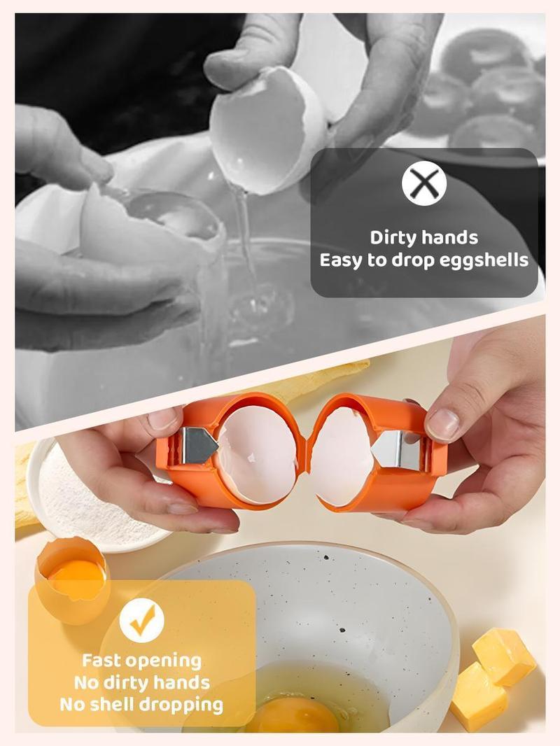 Stainless Steel Egg Opener Set – Crack, Cut, and Separate Eggs Easily, 3PCS Kitchen Tool Stainless Steel Egg Opener Set – Crack, Cut, and Separate Eggs Easily, 3PCS Kitchen Tool