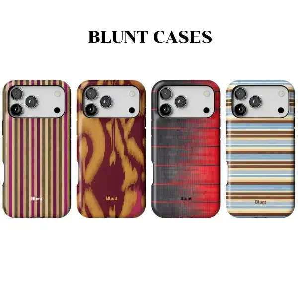 Blunt Phone Case | Pecan Stripe - Emberlane - Crimson Stripe - Blumix |  Stripes Aesthetic iPhone Case For