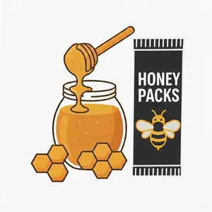 Organic Honey Pack with Royal Jelly and Bee Pollen, 12 Sachets, 20g Each, Rich Natural Sweetener for Tea, Perfect for New Year Healthy Habits and Winter Wellness, Convenient Single-Serve Packs for Travel, Work, or Daily Gym Use.