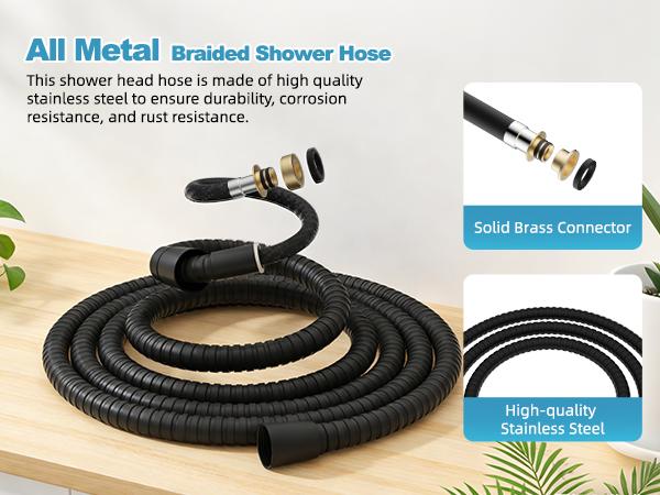 Hibbent Filtered Shower Head with Handheld, High Pressure 5 Spray Mode  Showerhead with Filters,detachable shower head,Water Softener Filters Beads for Hard Water -Remove Chlorine