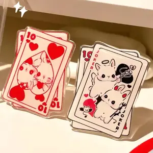 Kawaii Poker Bunny Pop socket, Magnetic Rabbit Phone Grip, Magic Theme Kindle Accessory, Gift For Her, 360° Rotation Strong Magnetic Hold