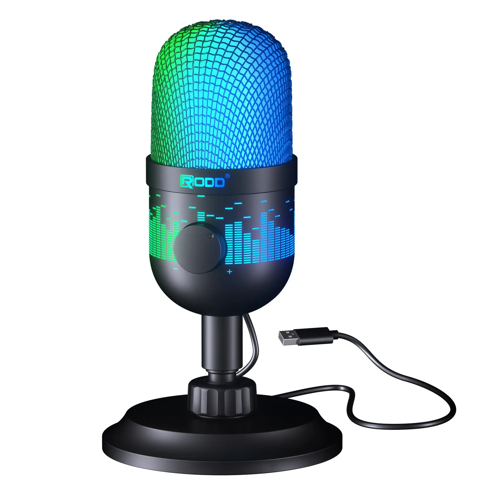 RODD Gaming Microphone USB Computer Mic for PC MAC Ps4/5, Condenser Podcast Microphone for Studio Recording, Live Streaming Podcast Youtube