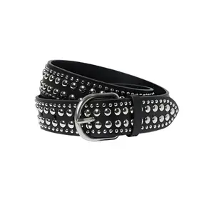 Isaac Studded Belt Black/Silver