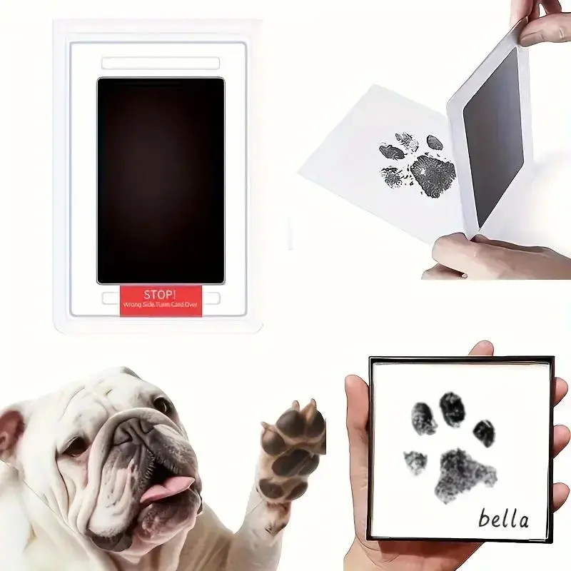 Cat Dog Paw Print Memorial, Non-Contact Water Pad Pet Footprint Mat, Pet Memorial Collection Keepsake Display Piece!