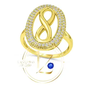 COD#1034  Infinite sign women ring with clear zircon
