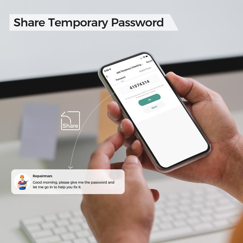Smart Fingerprint Door Lock, 4-in-1 Keyless Entry Deadbolt, App-Assisted Control