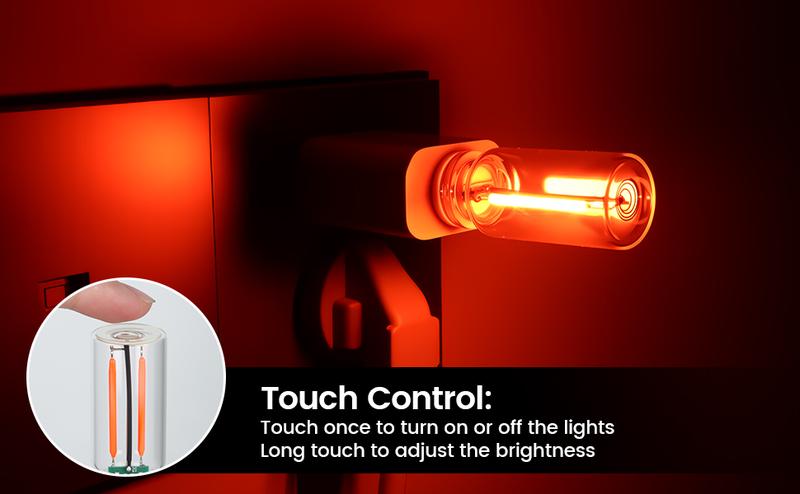 DIBMS USB LED Car Lights Mini LED Bulb Portable Design for Car, Bedroom, Hallway, Desk, No Pole Dimming,Ambient Lighting.Retro Car Lamp Touch Adjustment