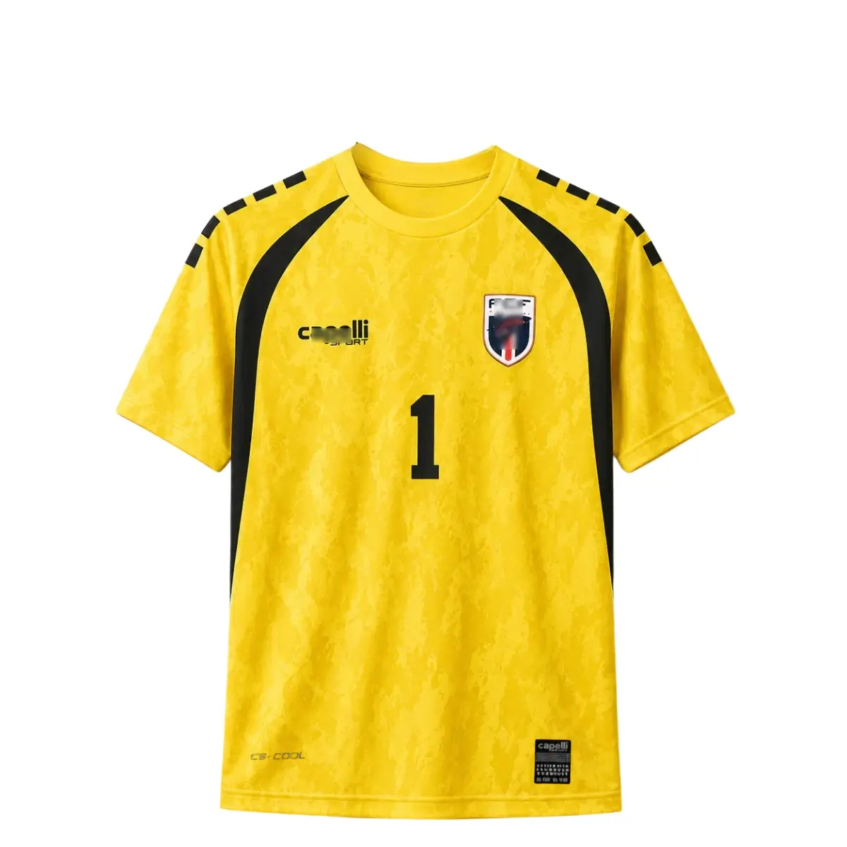 2026 Goalkeeper Jersey #1 Yellow Sport Soccer Shirt