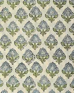 Quill Block Printed Fabric By The Yard