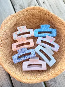 Pastel Checker Hair Clip