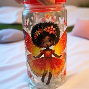 16 oz Glass Tumbler with Bamboo Lid & Plastic Straw Reusable Fashionable Design for On-the-Go Drinks Hand Wash Only Clear View Natural Touch Complete Drinking Solution