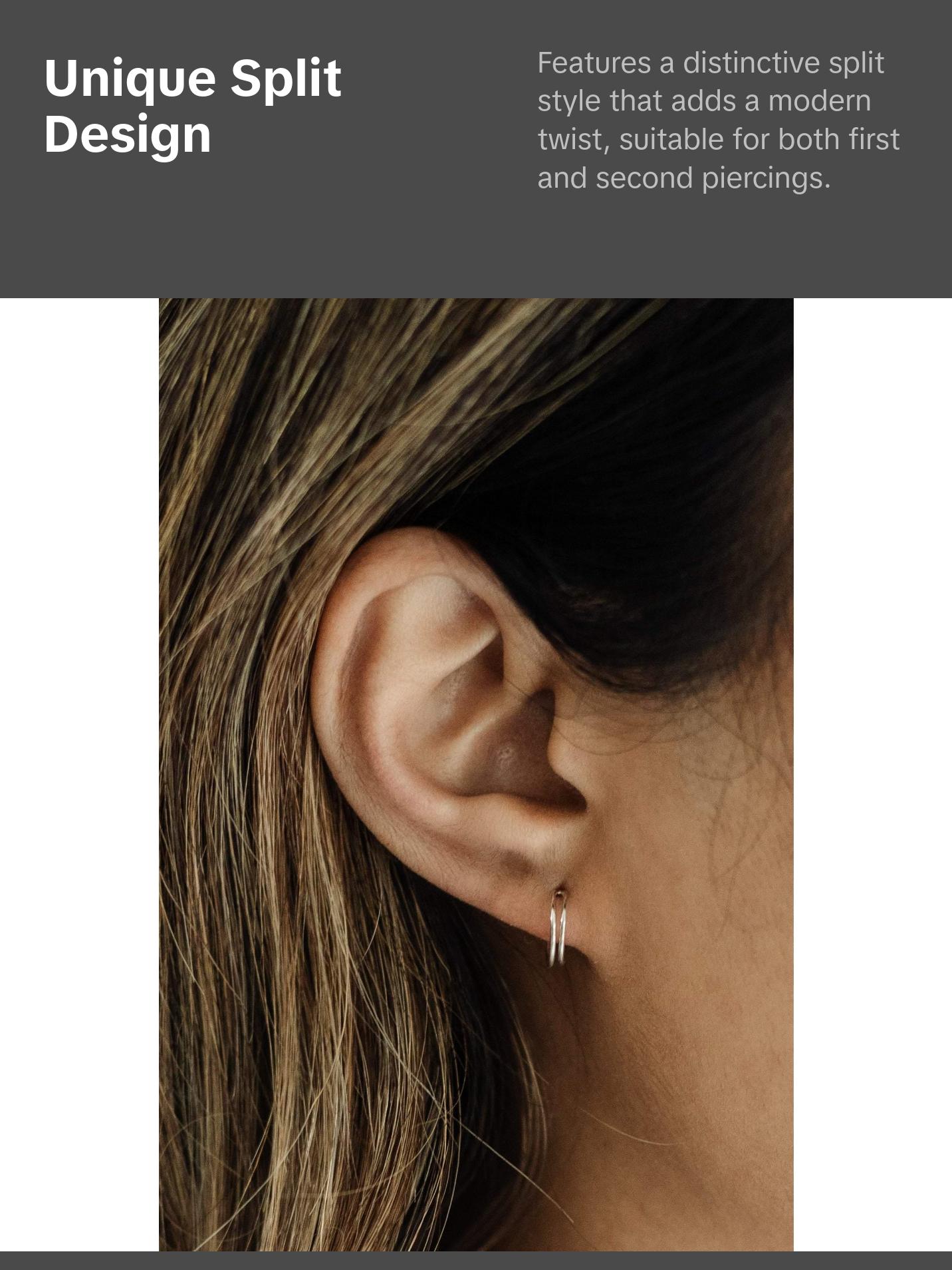 Double Huggie Hoop Earrings