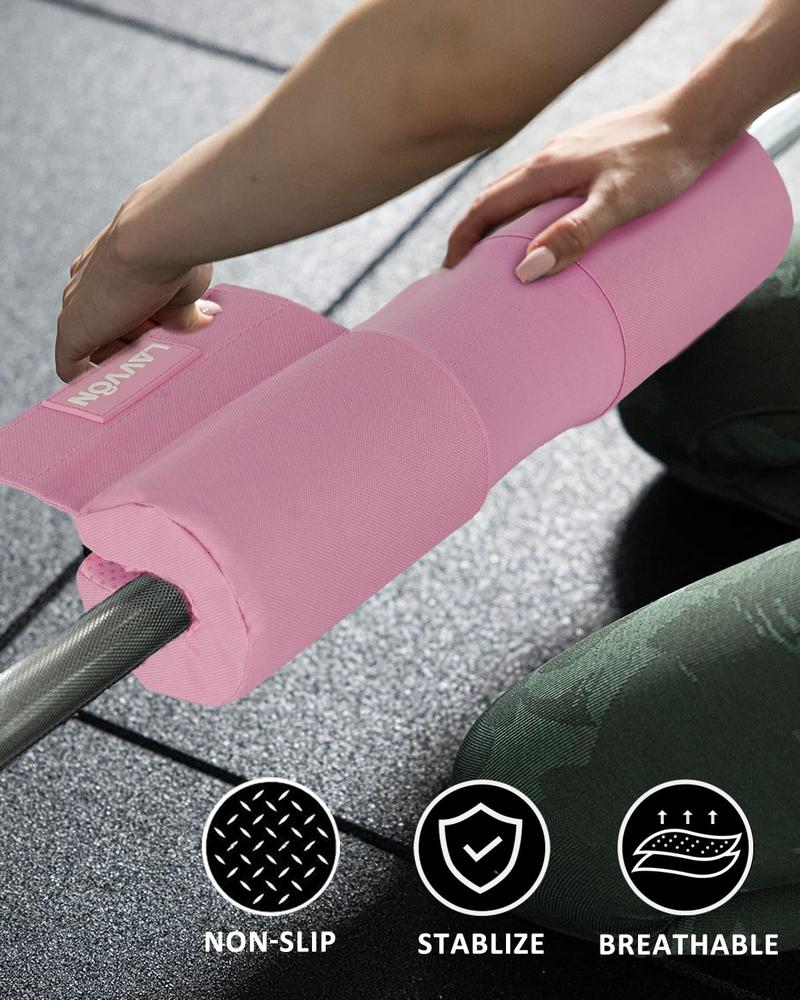 Barbell Squat Pad Set Nylon Padding AntiSlip Thick Foam for Squats Cushion Lunges Bar Padding Hip Thrusts Standard Olympic Weight Bar Pad Wrist Straps Weightlifting Ankle Straps