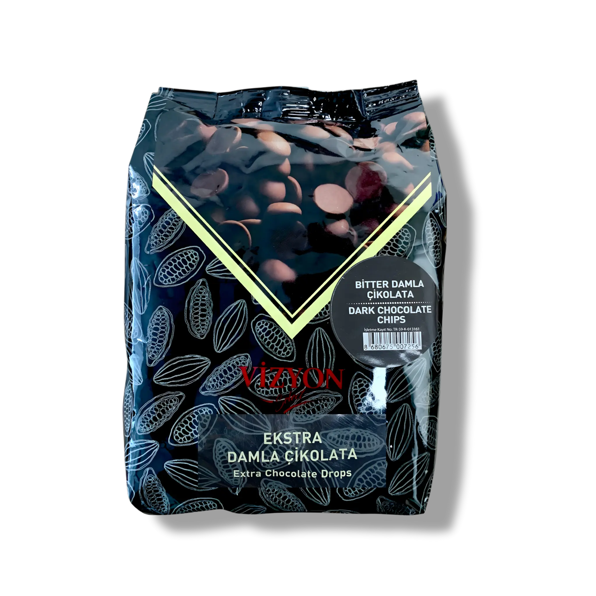 Vizyon Dark Chocolate Chips 2.2 lbs | Premium Extra Chocolate Chips