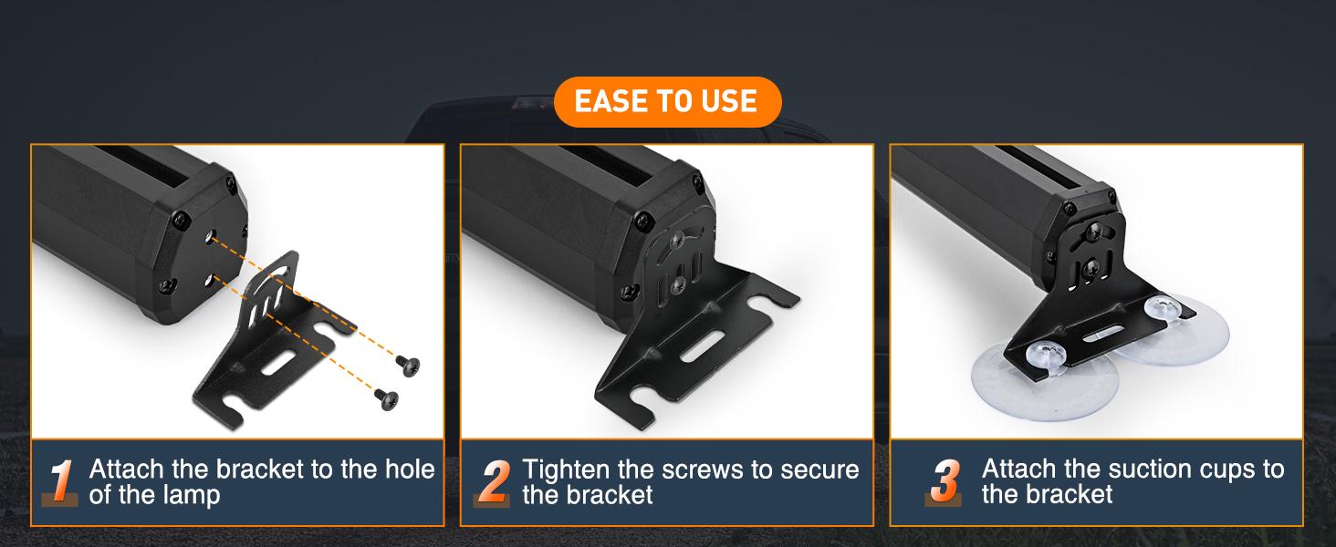 Nilight 162 LED Traffic Advisor Strobe Light Bar 2-in-1 Red Blue  Warning Hazard Lights with Controller 4 Switchable Color 36 Flash Pattern for Trucks Cars Tow Plow Construction Vehicles