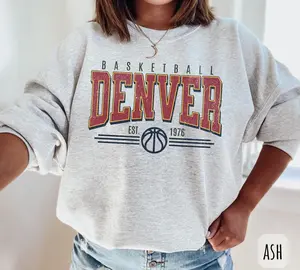 Vintage Denver Basketball Sweatshirt | Retro Denver T-Shirt or Hoodie for Fans | Colorado Game Day Gear