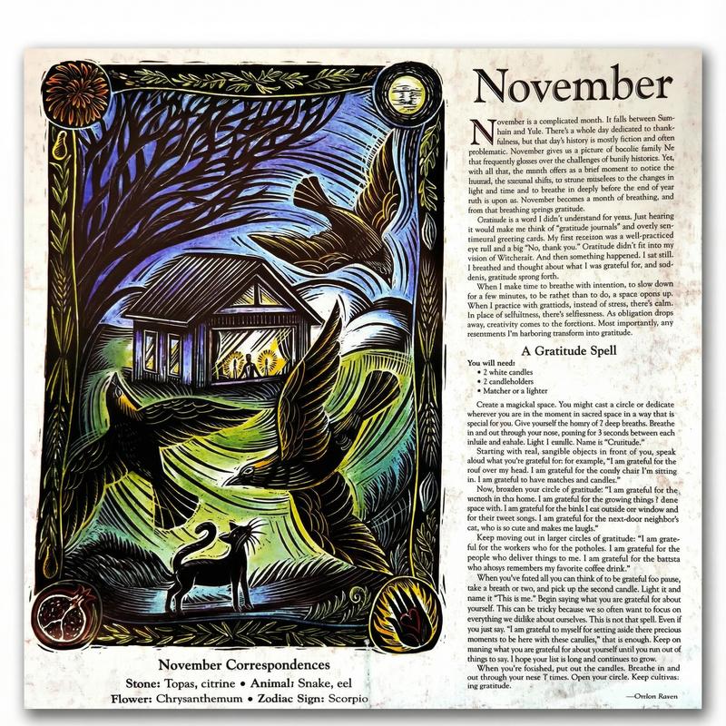 2026 Witches Calendar 12x12 - Moon Phases & Spells Wall Planner - Gothic Home Decor Art for Witchy Aesthetic