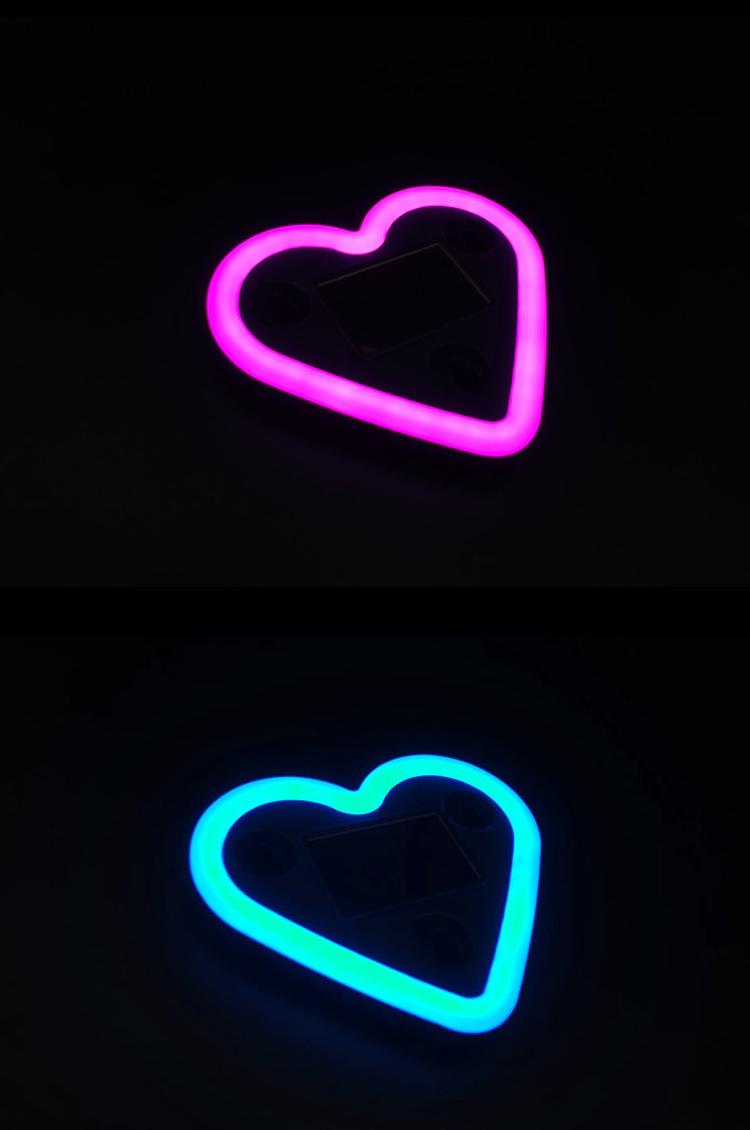 Car LED Ambient Light,Solar Powered Wireless LED Heart Shape light,No Wiring Needed,Waterproof Romantic Gift for Her/Him,Windshield Dashboard Decoration,Ideal Gift for Valentine