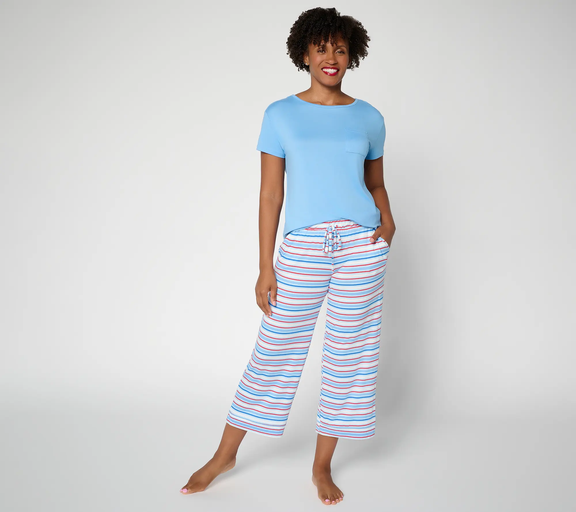 MUK LUKS Cloud Knit Americana Pajama Set
