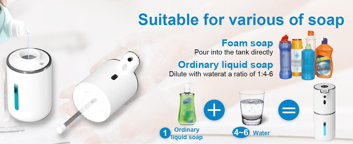 2 PACK Automatic Soap Dispenser USB Rechargeable Electric Liquid Soap Dispenser with Touchless Operation 6-Level Adjustable IPX5 Waterproof for Home Kitchen Bathroom 2 PACK Automatic Soap Dispenser USB Rechargeable Electric Liquid Soap Dispenser with Touchless Operation 6-Level Adjustable IPX5 Waterproof for Home Kitchen Bathroom