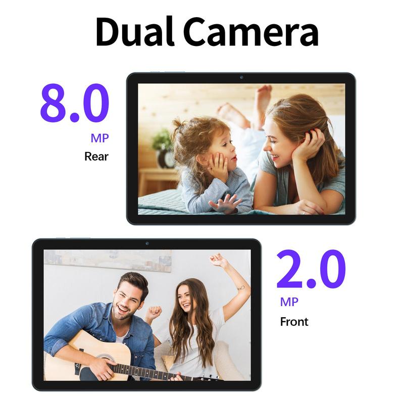 [GiftedInLove]PRITOM 2026 Android 15 Tablet 16GB(4+12)RAM 64GB ROM with Bluetooth Audio Dual Cameras 2-in-1 Detachable Keyboard Set 10.1-inch Screen Perfect Valentine’s Gift & Back-to-School Gift